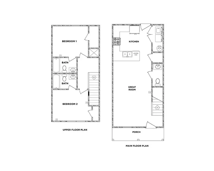 Two Bedroom Floor Plan 