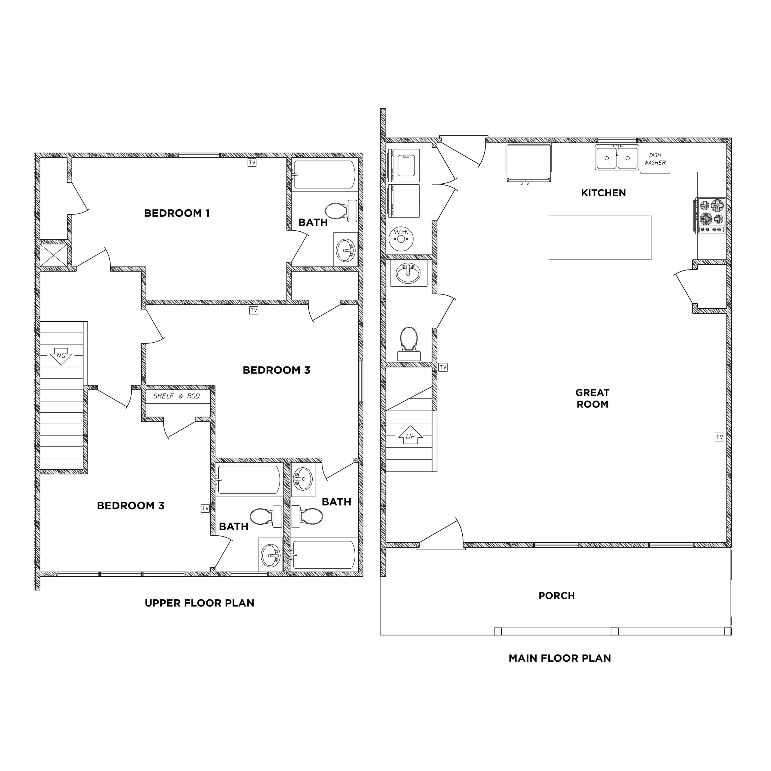The Birch - 3x3.5 Floor plan