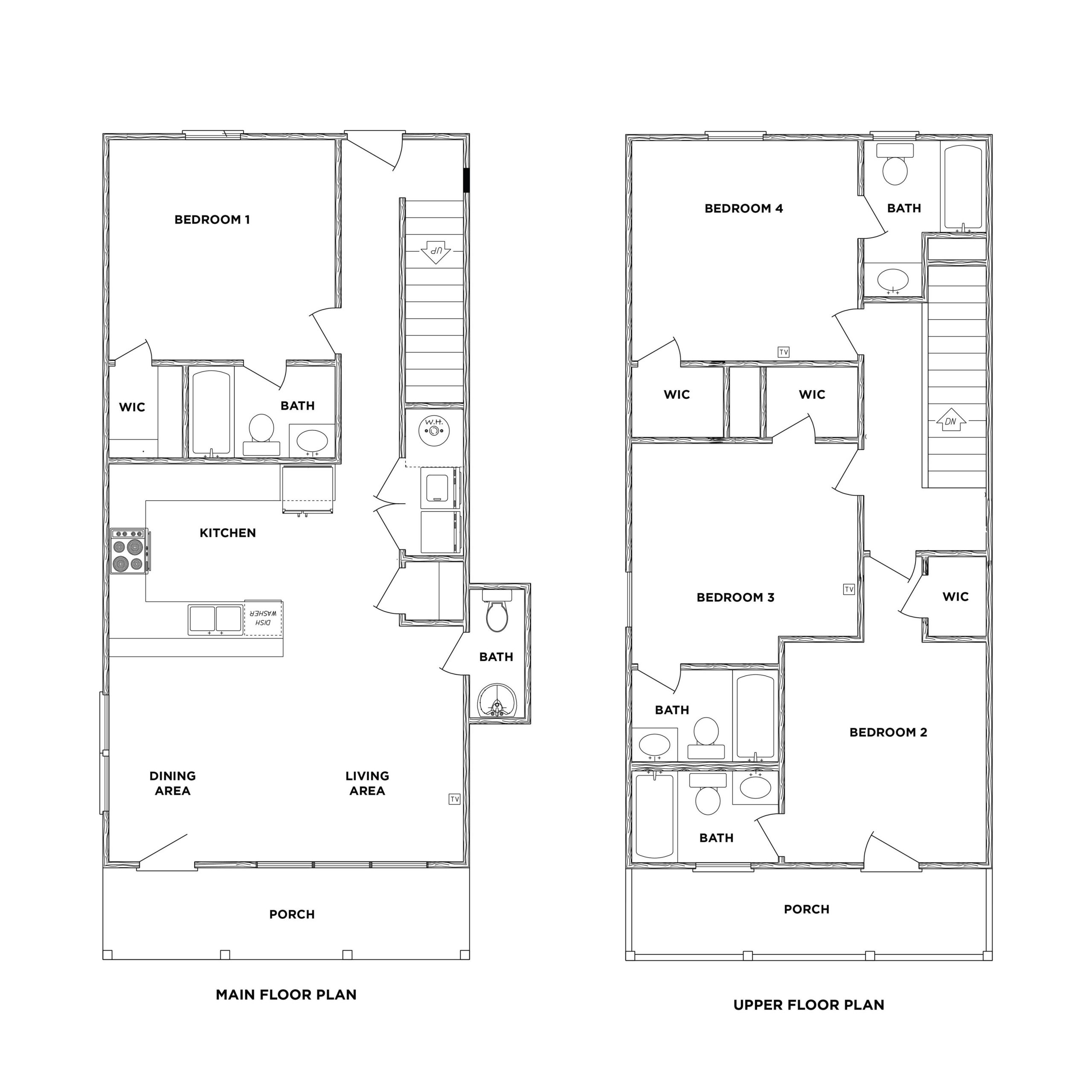 The Willow - 4x4.5 Floor plan