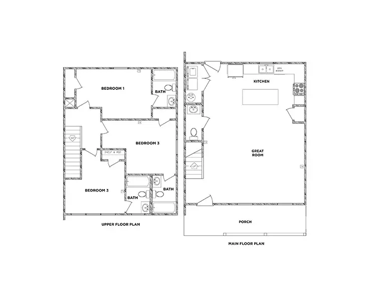 The Birch - 3x3.5 Floor plan