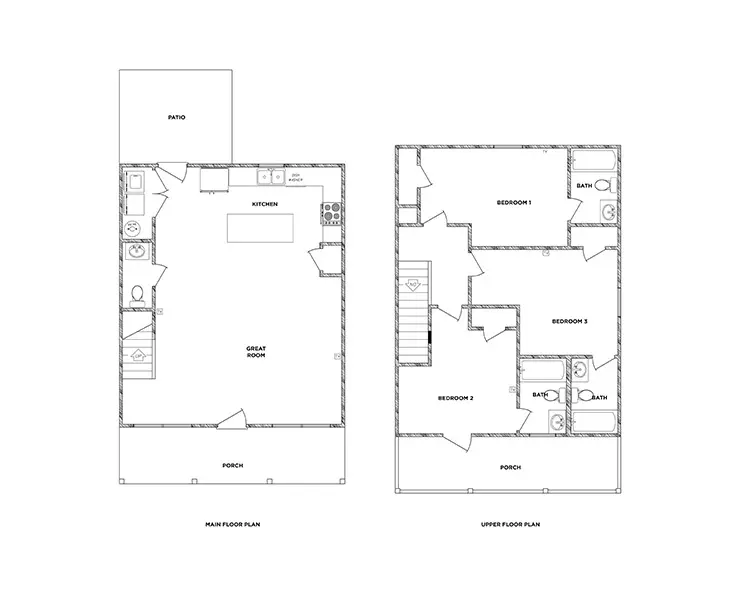 The Magnolia - 3x3.5 Floor plan