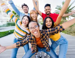 group of diverse young adults